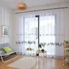 Pássaro bordado design de algodão linho cortinas para sala de estar quarto branco tule puro cortina cortina janela drape p432x y200421