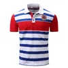 Fredd Marshall Men Polo Shirt Högkvalitativ Märke Summer Casual Striped Bomull Mäns Polo Solid Man Tröja Män Camisa FM024B 210527