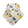 Bébé Imprimer Saliva Serviette Bébé Infant Garçon Fille Vêtements de loisirs Coton Triangle Nouveau-né Turban Bavoir Écharpe Double Snap 421 U2