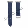 Designer Watchband för Apple Watch Band Smart Strap 41mm 45mm 42mm 38mm 40mm 44mm IWATCH 2 3 4 5 6 7 Bands läderband Armband Fashion Stripes HFGJ