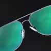 Moda óculos de sol quadros moldura metálica poichrômico homens e mulheres miopia óculos aspéricas resina dura lente prescrição de diopter