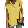 Frauen Bluse Shirt solide Kurzarm Shirt Sommer Vintage Baumwolle Damen Tops Casual Lose Plus Größe Frauen Kleidung