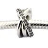 Galaxy Design Clear CZ Spacer Beads for Silver 925 Original Charms Bracciali Donna Crystal Shine Charm Beads per creazione di gioielli Q0531
