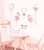 Rosa Ballon Flamingo Tapete für Mädchen Zimmer Kinder Baby Schlafzimmer Dekor nordischen Stil warme Wandaufkleber DIY Stick Wandtattoo Wandbild 37C3