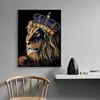 Graffiti Lion Canvas Painting Immagini di arte della parete per soggiorno Poster e stampe di animali Decorazioni per la casa colorate moderne No Frame334a