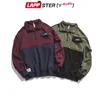 Lappster Men Harajuku Patchwork Hip Hop Hoodies Mens японская уличная одежда мода толстые толчки армия.