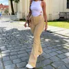 Casual Solid Simple Flare Jeans For Girls Female Fashion Womens Vintage Denim Pants High Waisted Trouser Harajuku Capris