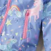 Vår och höst fashionabla Unicorn Allover Coat Kids Girl Jackor Coats Kläder 210528