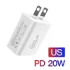 iPhoneのUSB C 20W充電PD Xiaomi Sumsung充電器USBタイプC出力EU US UKソケット用電源アダプタースーツ