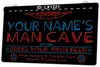 LX1221あなたの名前の男洞窟はあなた自身のビールライトサインを持ってくるデュアルカラー3D彫刻