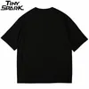 Männer Hip Hop Streetwear T-shirt Augen Gedruckt Harajuku T-Shirt Baumwolle Casual T-shirt Sommer Kurzarm Tops Tees Schwarz 220302