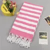 Towel Turkish Cotton Bath Sauna Striped Sports Beach With Tassels For Women Outdoor Sunscreen Portable Water Absorbent