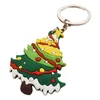 J60B Lovely Snowman Keyring Cartoon Car Keychain PVC Bag Decoration Year Decor