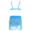 3 Pieces Bikini Set Push Up Swimsuit Women With Skirt High Waist Swimwear Female Bathing Suit Mayo Beachwear Swimming 210629