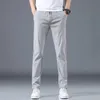 Sommerhose Herren Skinny Stretch Korean Casual Slacks Slim Fit Chino Elastische Taille Jogger Kleid Hose Männlich Dünn 210715