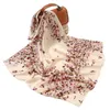 Bandanas en soie imprimés floraux femmes foulard carré foulard foulard bandeau cheveux cravate 70*70 cm
