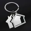 Casa Keychain Pequeno Pingente Creative Party Real Estate Abertura Presente Double Later Laser Gravura WY1617