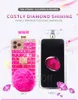 Parfymflaska Rhinestone Diamond Phone Fodraler för iPhone 13 Pro Max 12mini 11 XSmax 7Plus 8 6SP Universal Mold Mobiltelefon Skal Fashion Bing Diamanter Fur Ball Shell