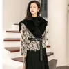 Women's Wool & Blends Winter Coat Women Large Lapel Long-sleeved Furry Motley Belt Waist Super Warm Personality Woolen Y201 Bery22