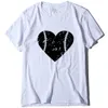 Pur coton femme amour baseball motif impression t-shirt style décontracté nouveau t-shirt haut blanc 210311