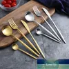 4 teile/satz Gold Besteck Set Edelstahl Geschirr Besteck Besteck Set Abendessen Messer Gabel Löffel Dropshipping