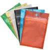Färgad aluminiumfoliepåse återförslutbar ziplockväska en sida CLEAR BACK PLASTIC PACKING BAG Luktsäker påsar 01