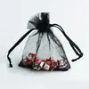 선물 랩 500pcs/lot Wholesale Organza Bags 7x9 9x12 10x15 13x18cm 드로우 가능한 결혼식 포장 가방 파티 보석 파우치