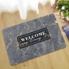 Welcome Letter Marble Print Kitchen Mat Entrance Doormats Non Slip Absorbent Bath Mats Hallway Floor Cushion Modern Home Decor