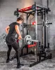 Wielofunkcyjne maszyny Smith Squat Rack Bench Ramka Ramka Domowa siłownia Total Trening trening sprzętu fitness Cross Trainer Stander Gantry Trwałość regulowana