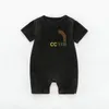 赤ちゃん純粋な綿ロンパース男の子女の子デザイナープリント夏の高級半袖と長袖ジャンプスーツ新生児ロンパース G0011