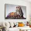 Pinturas Canvas Pintura Animal Wall Art Horse Lion Tiger Oil Poster e Impressão para sala de estar Home Decor211x