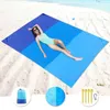 200x210cm Outdoor Pocket Picnic Waterproof Sand Beach Mat Camping Folding Blanket Picknick Tent Cover Bedding Y0706