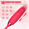 NXY vibrators 10 Snelheid vibrators Dildo's sterke shock zuigen likken plagen dubbele hoofden rose seksspeeltje voor vrouwen 0104