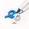 Пара его HERS HERLEELE сталь кулон ожерелье мужской женский знак CZ Puzzle сопоставляя Jigsaw Valentine подарок для мужчин женщин