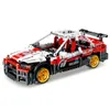 591 PCS 1:17 KY1020 R32 ARES Génie mécanique Voiture Petite particules de bricolage assemblé blocs de construction Tirez le modèle de voiture de course de course pour cadeau d'anniversaire