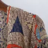 Cardigan in chiffon a mezza manica estivo da donna Boho Copri bikini patchwork con nappe stampate floreali geometriche retrò con frange 210722