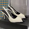 Womens designer luxury shoes heels metal design pointed toes sexy high-heels Fashion Ladies wedding shoes Patent Shiny Leather Pumps Top quality with box size 41