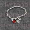 STOCIAL ESPAGNOL S Espagnol pour femmes pour hommes en vrac 50 bracelet de bracelet avec sliver de charme mignon perles 19cm