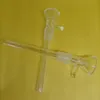 14mm macho tigela de vidro fumando com downstem 2 polegadas para 4.5inch filtro funil pregos artesanato articular claro para plataformas de tubos de água de bongo