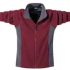 Men Autumn And Winter Fleece Jacket Stand Collar Cardigan Sports Outdoor Hiking Warm Camping Loose Enlarged 9XL 210909