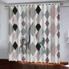 Personaliseer 2021 Afdrukken Blackout Gordijn Geometrische Patronen Afdrukken Gordijnen voor Woonkamer Slaapkamer 3D Kinderkamer Drapes