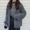 Lose Frauen Hoodies Koreanische Stil Hoodie Sweatshirt Rocker Fleece Casual Kaninchen Pelz Zip Up Langarm Kawaii Kleidung Ästhetische 210805