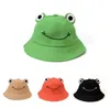 Genitore-Bambino Cartoon Rana Cappello a secchiello Panama Berretto da pesca Carino Froggy Cappello Homme Femme Bob Chapeau Sole all'aperto Cappello da pescatore GC560