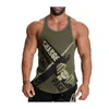 Nieuwe Heren Merk Kleding Musculacion Tanktop Katoenen Mouwloze Shirts Trainen Mannen Gym Vest Bodybuilding Mannen Print Tank top 210308