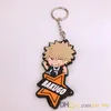 My Hero Academia Manga Keychain PVC Rubber Figures Toys one side Izuku Bakugo Todoroki Tenya Iida Tomura Shigaraki Japanese Cospla3503389