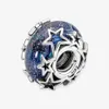 100 925 Sterling Silver Blue Galaxy Murano Glass Charms Fit Original European Charm Bracelet Mode Femmes Mariage Fiançailles Jew4983367