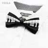 Piano Printed Butterfly Polyester Smooth Bowtie Women Men Music Party Performance Performance Tuxedo Bob Tie