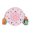 Fidget Toys Mini Crossbody Torba Kid Pączek Round Toddler Girl Children Ramię Torebka Cute Pasek Kawaii Travel Portfles W1