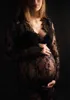 Maternity Dresses For Photo Shoot Women Pregnancy Lace Dress Photography Props Sexy Long Sleeve Maxi Maternity Gown Vestidos Q0713