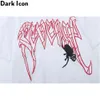 Skeleton Printed Tshirt for Men Summer Crew Neck Black White Men's T-shirt Male Top 210603